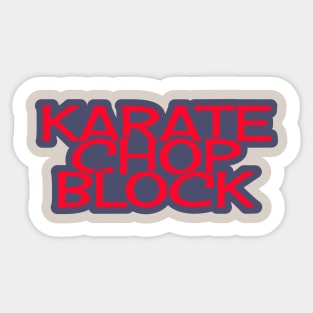 Judo Karate Chop Block Sticker